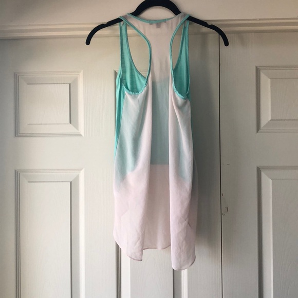 Soprano Colorblocked Women's Tank Cami Chiffon Top - Picture 3 of 5